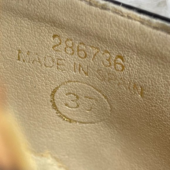 Stella McCartney Black Vegan Patent Leather Cork Platform Sandal Size 37 - Picture 10 of 10